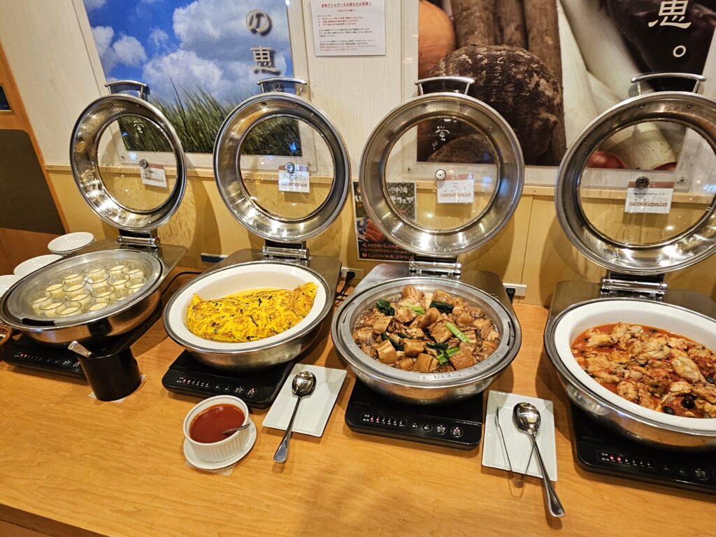 天拝の郷のビュッフェの料理②