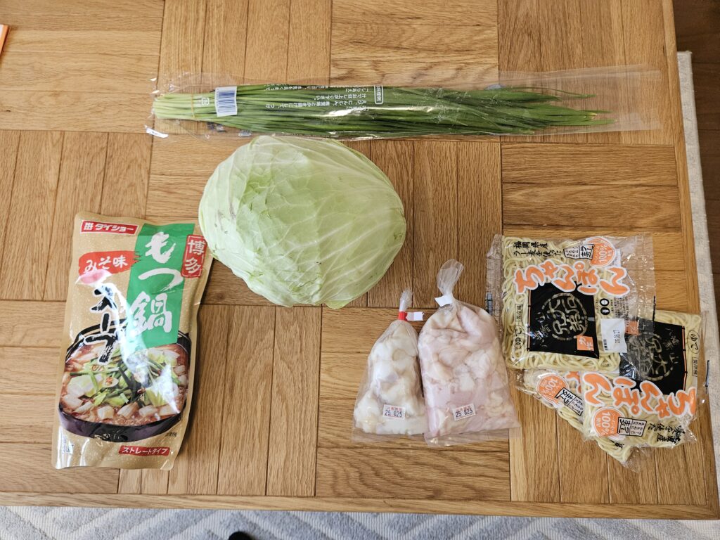 もつ鍋材料購入品