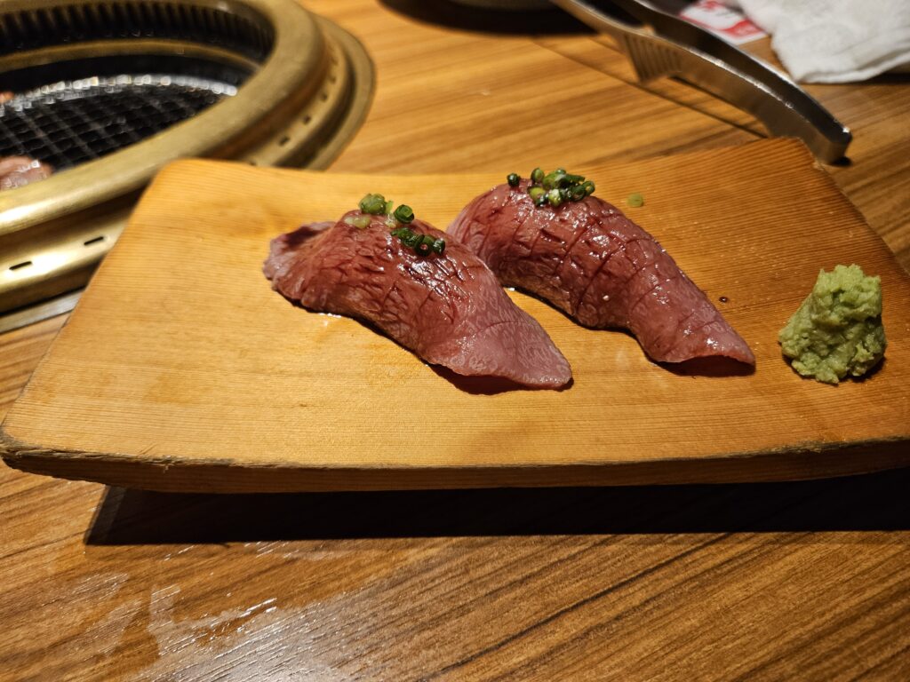 焼肉 龍王館の和牛寿司