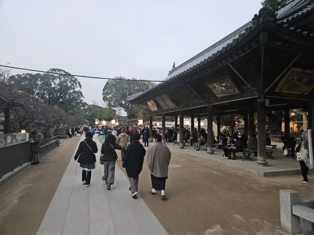 太宰府天満宮　鷽替え神事の様子