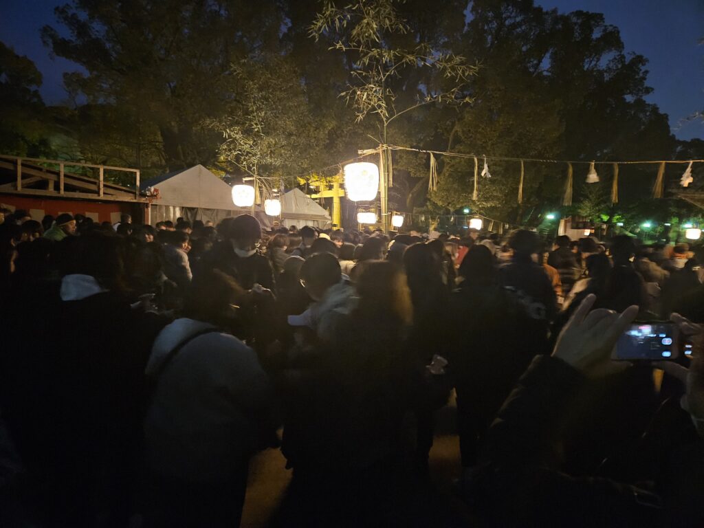 2026年1月7日の太宰府天満宮春の神事、鷽替え神事の様子